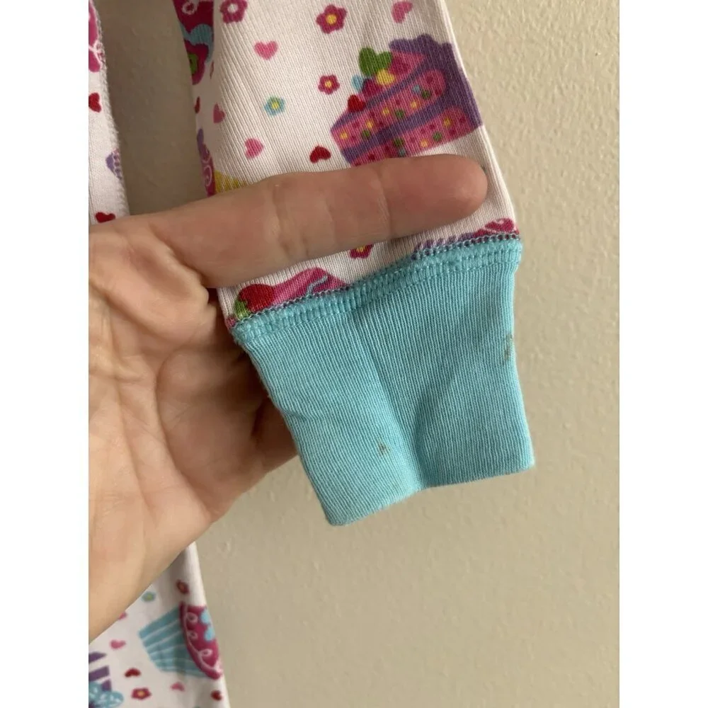 HANNA ANDERSSON ORGANIC BABY Side Zip Sleeper Pink Cupcake 18-24 M Birthday